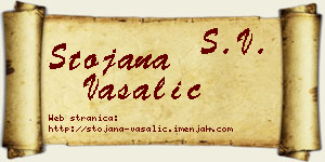 Stojana Vašalić vizit kartica